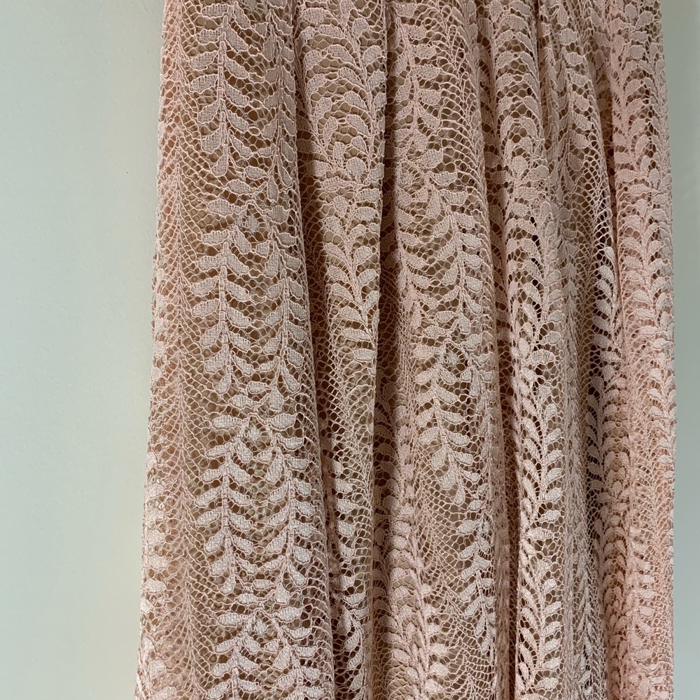 LUCY WANG LACE DEEP V NECK MAXI DRESS - Picture 3 of 8